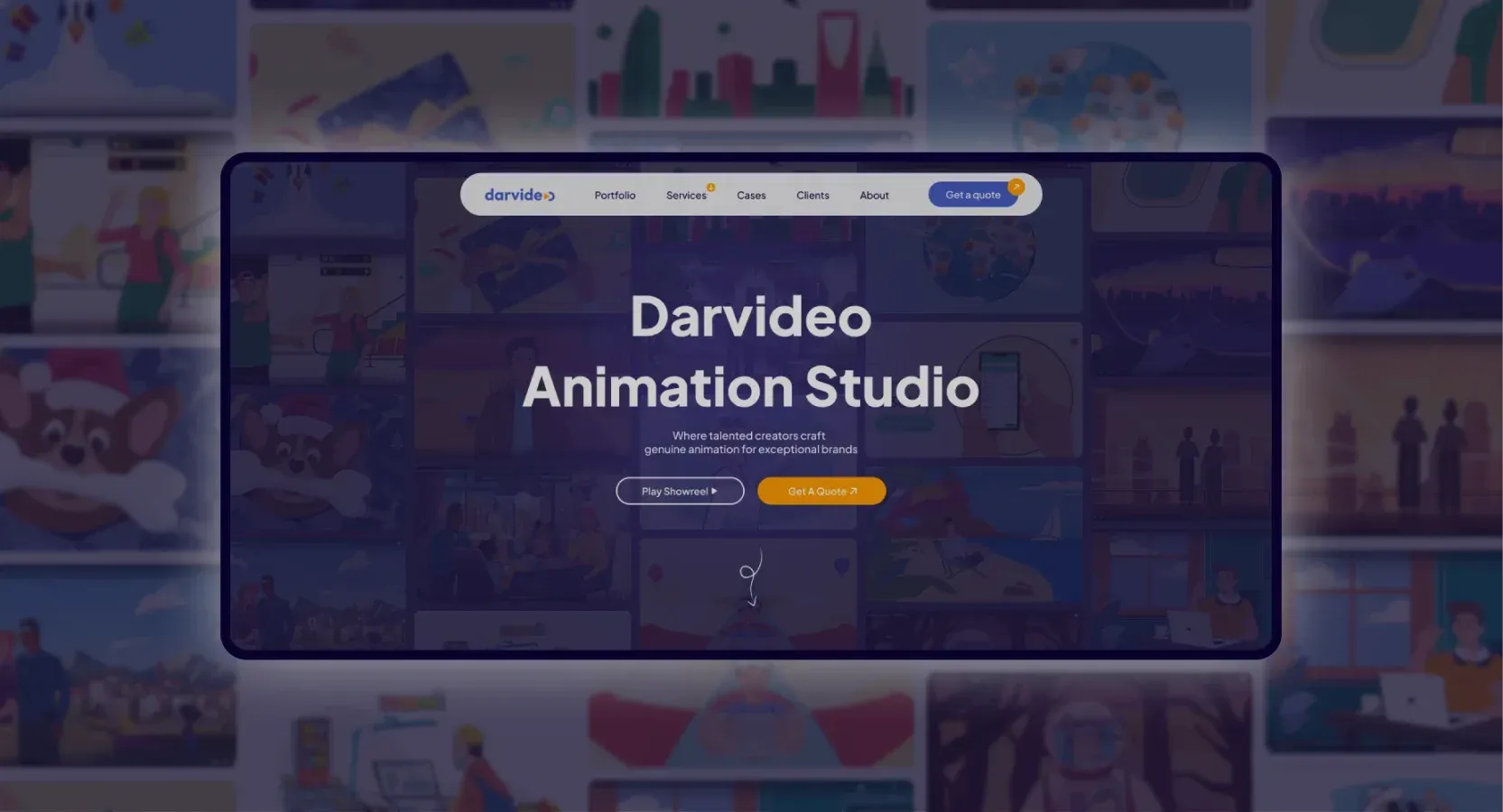 Darvideo animation studio website